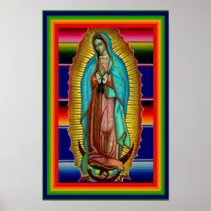 12x18 Unsere Lady von Guadalupe Zarape Tilma Poster