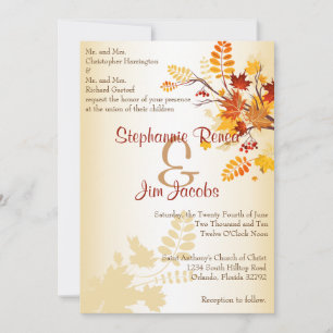 12x18 Wedding Einladung Herbst Branch Herbstlaub