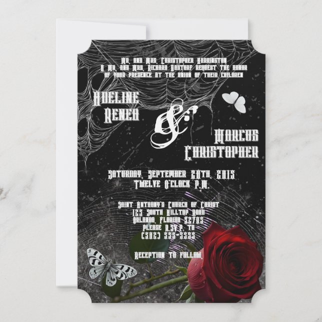 12x18 Wedding Einladung Jagd Adeline Zade Meado (Vorderseite)