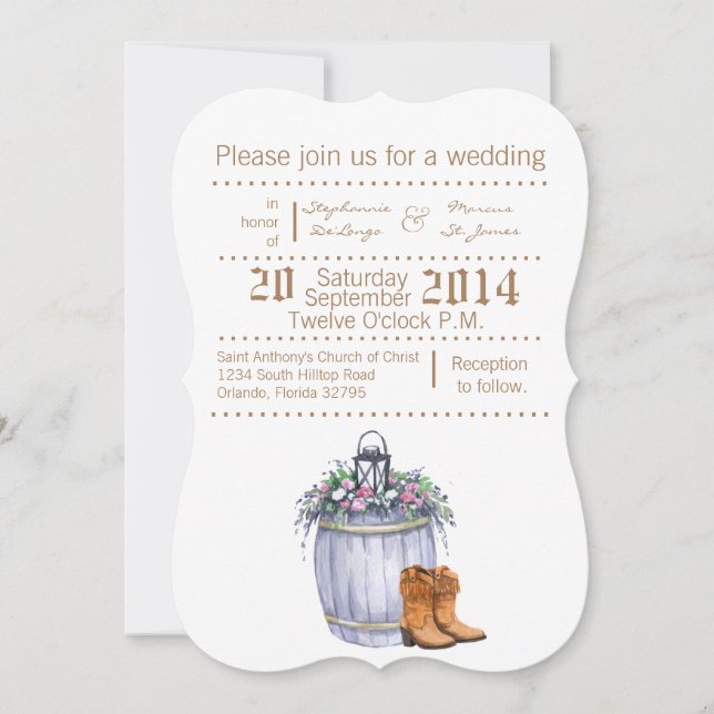 12x18 Wedding Einladung Sommer Land Hochzeitsrost (Vorderseite)