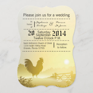 12x18 Wedding Einladung Sunny Morning Farm Land