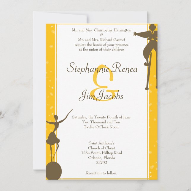 12x18 Wedding Einladung Whimsical Karneval Fest (Vorderseite)