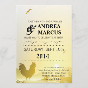 12x18 Wedding Invitation Sunny Morning Farm Land Einladung