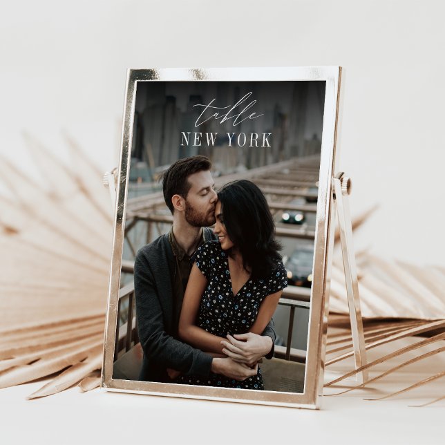 12x18 Wedding Travel Destination Foto Table Card Einladung (Von Creator hochgeladen)