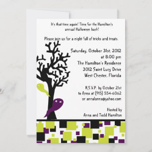 12x18 Witchy Ways Lila Halloween-Party Einladung