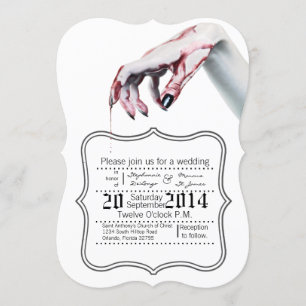 12x18 zombie Blut Tropfen vampire G Wedding Einlad Einladung