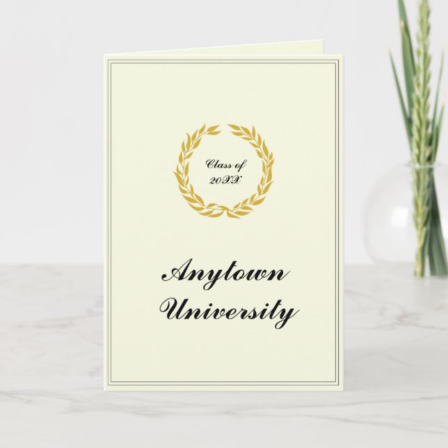 12x18 zur Ankündigung von klassischen Abschlüssen (Vorderseite)