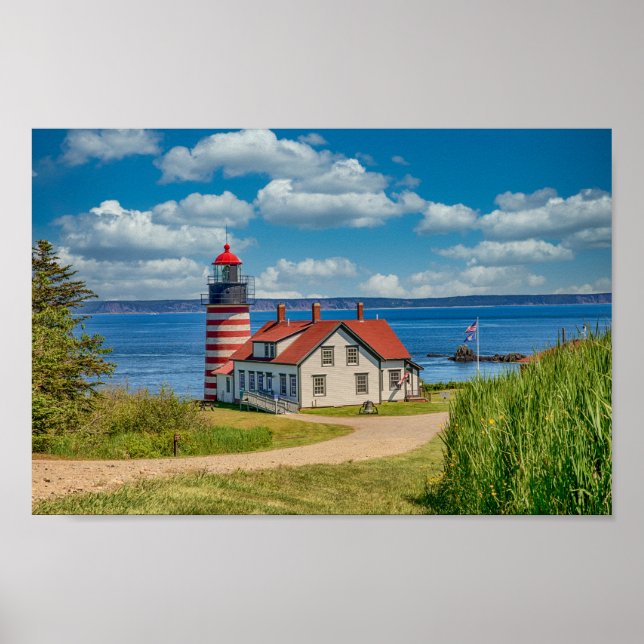 12x8 West Quoddy Head Lighthouse, Lubec, Maine Poster (Vorne)