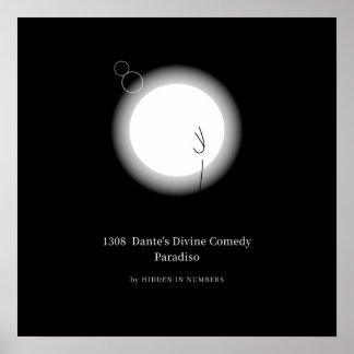 1308 Dantes Göttliche Komödie Paradiso Minimalisti Poster