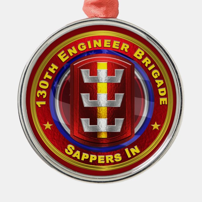 130. ENGINEER BRIGADE Weihnachten Ornament Aus Metall (Vorne)