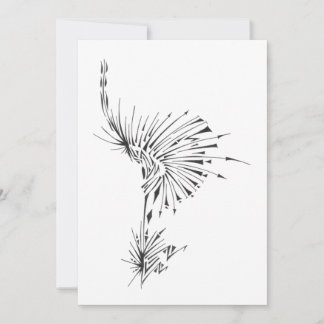 132 Black White Abstract Tribal Tattoo Art Dankeskarte
