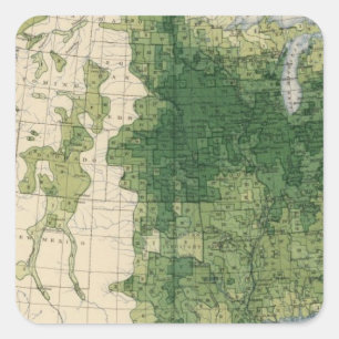 132 verbessertes Land 1900 Quadratischer Aufkleber