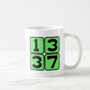 1337 Leet Leetspeak Eleet Internet Meme Slangsprac Kaffeetasse