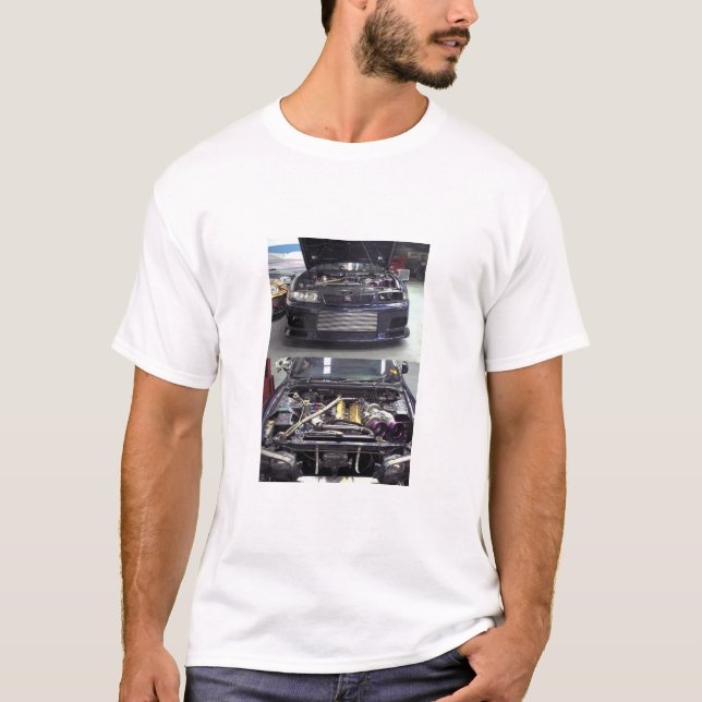 1350 Pferdestärken Nissan Skyline R33 T-Shirt (Vorderseite)