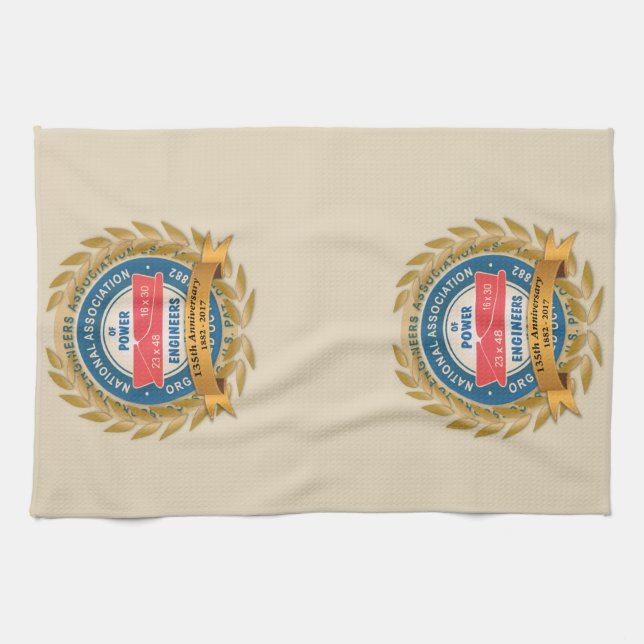 135th Serviette d'anniversaire (Horizontal)