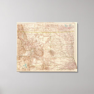 13637 Mont, Nd, Sd, Wyo, Neb Leinwanddruck