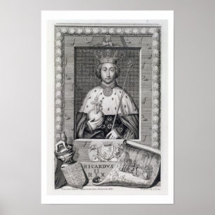 (1367-1400) König Richard-II England 1377-99, af Poster