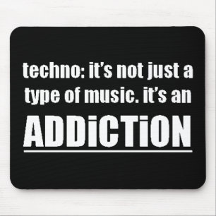 13770 Techno-Typ Musik Sucht Motto Präferenz Mousepad
