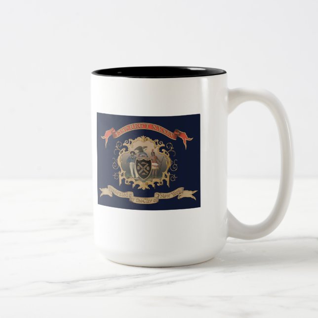 139th NY freiwillige Infanterie-Regimentsflagge Zweifarbige Tasse (Rechts)