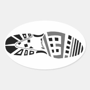 13,1 (1/2 Marathon-) Laufschuh Ovaler Aufkleber