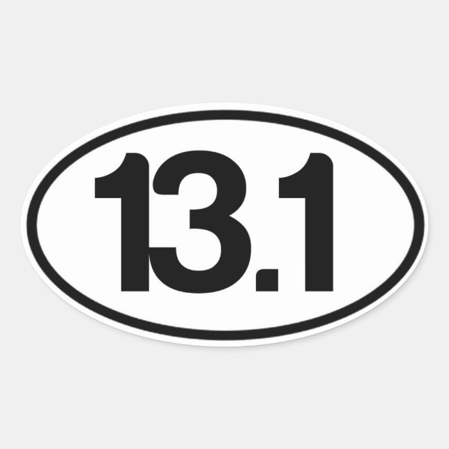13.1 Aufkleber (Aufkleber für den halben Marathon) (Vorderseite)