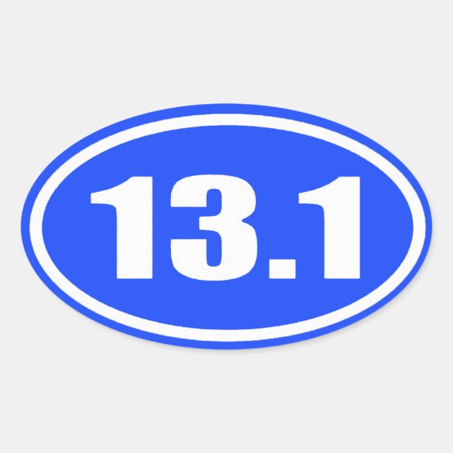 13.1 Aufkleber Weißer Text auf blauem Hintergrund (Vorderseite)