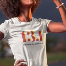 13.1 Halbmarathon mit fett gelbem roten Text
