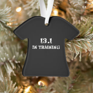 13,1 im Training Halbmarathon Lauf - Joggen Ornament