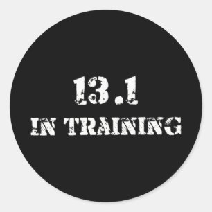 13,1 im Training Halbmarathon Lauf - Joggen Runder Aufkleber