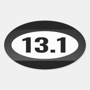 13.1 Laufender Oval-Aufkleber Ovaler Aufkleber