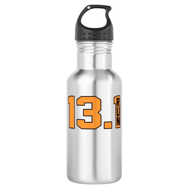 13.1 Meilen Lauf der Halbmarathonläuferin Lover Edelstahlflasche (Vorderseite)