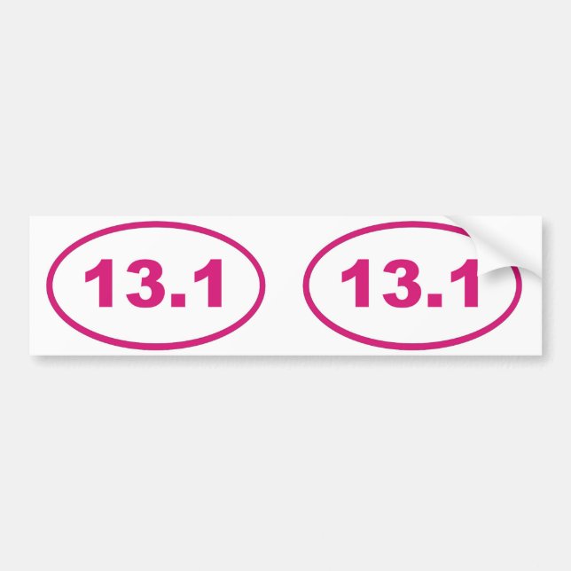 13,1 rosa Magenta Autoaufkleber (Vorne)