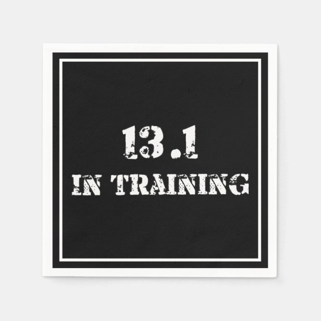 13.1. Training Halbmarathon Race - Lauf Serviette (Vorderseite)