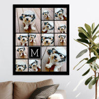 13 Collage Monogramm schwarz - Farbe bearbeiten