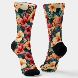 13 Crew-Socken mit Blumenmuster Socken