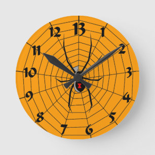 13 dreizehn Stunden-Spinnen-Uhr Runde Wanduhr