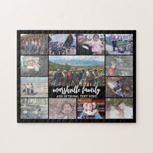 13 Foto-Collage Optional Text -- Familie - schwarz