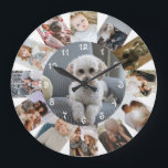 13 Foto von Klebeband Personalized Große Wanduhr<br><div class="desc">13 Foto von Collage Personalized Template wall clock ...  simply add your own fotogras to this great wall clock ...  easy to personalize ...  customizable foto template clock from Ricaso - perfect gift-ideas</div>