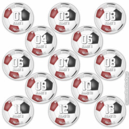 13 Fußball-Maroon-Mannschaftsfarben Aufkleber