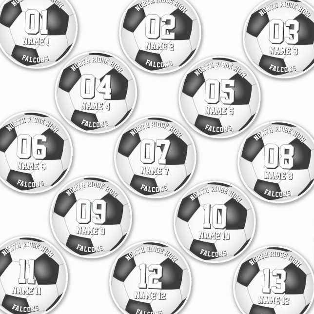 13 Fußballspieler personalisiert Aufkleber (Von Creator hochgeladen)