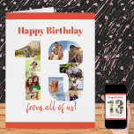 13. Geburtstag Big Number 13 Foto Collage Card<br><div class="desc">Big Birthday Card für einen 13. Geburtstag. Das Design verfügt über eine Collage aus Foto in der Form einer großen Zahl 13, die Sie mit Ihren eigenen Fotos einzigartig machen können. Laden Sie Ihre eigenen Fotos hoch, und ab dem oberen Ende jeder Nummer werden sie automatisch als ordentliche Nummer 13...</div>