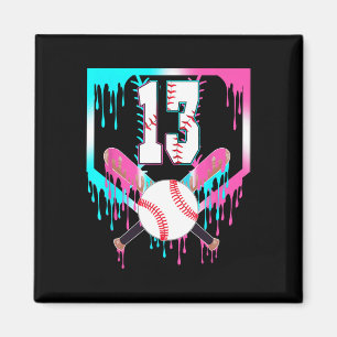 13. Geburtstag Bysebyll Home Plate Drip Eiscreme 1 Magnet