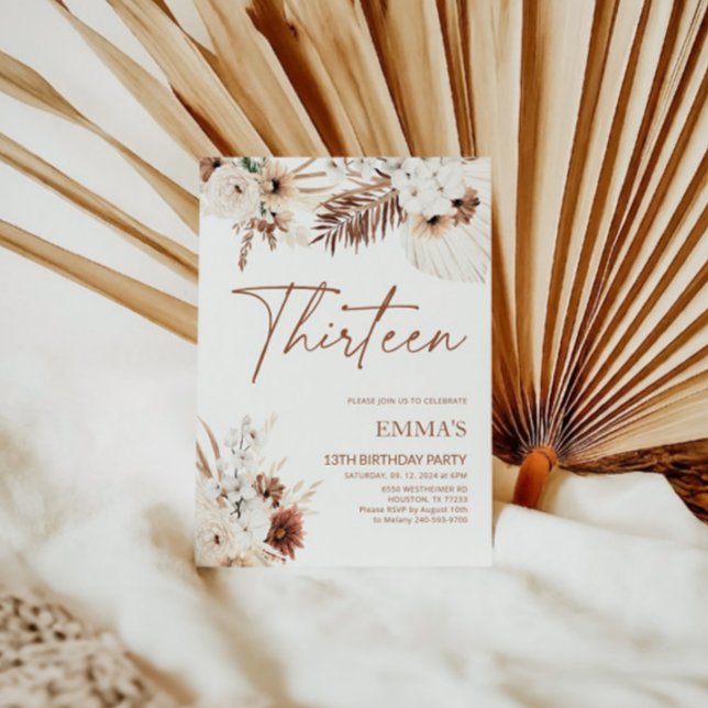 13. Geburtstag Einladung Boho Pampas (Von Creator hochgeladen)