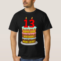 13. Geburtstag — Fun Cake & Candles, w/Individuell