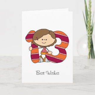 13. Geburtstag - Gruß-Karte - Mädchen Karte