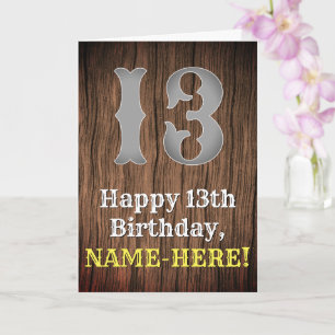 13. Geburtstag: Inspirierter Country Western Look, Karte
