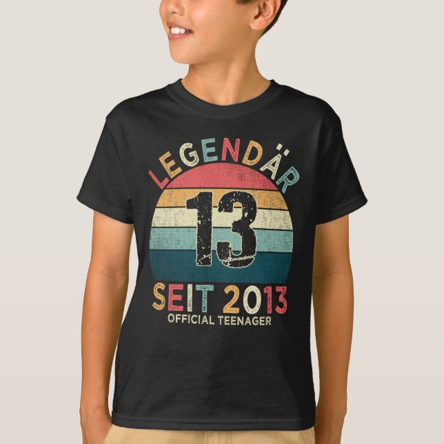 13. Geburtstag Legendär Seit 2013 Jahrgang T-Shirt (Vorderseite)