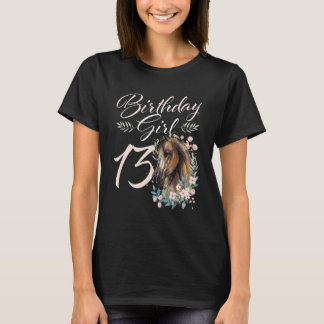 13. Geburtstag Mädchen Pferd 13 Jahre alt Bday T-Shirt