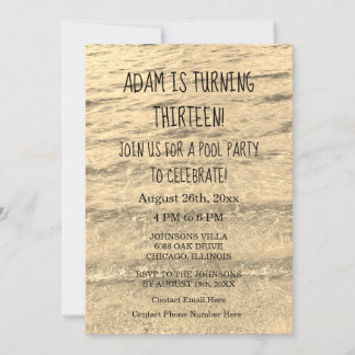 13. Geburtstag Name des benutzerdefinierten Alters Einladung