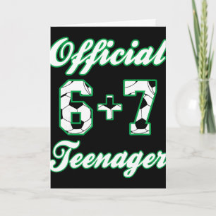 13. Geburtstag Offizieller Teenager Lustiger Fußba Karte
